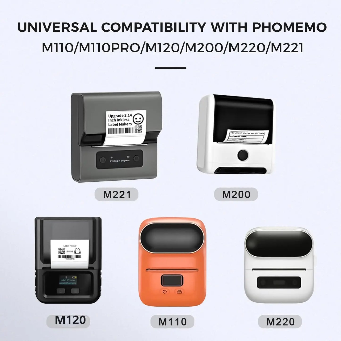 Phomemo M110/M220 40x30mm Thermal Labels - Self-Adhesive Waterproof Gloss Stickers for  Business/Barcode/Packaging/Office Use