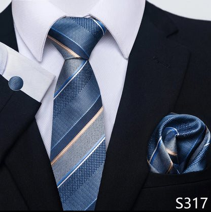 Silk Tie Pocket Squares Necktie Suit Accessories