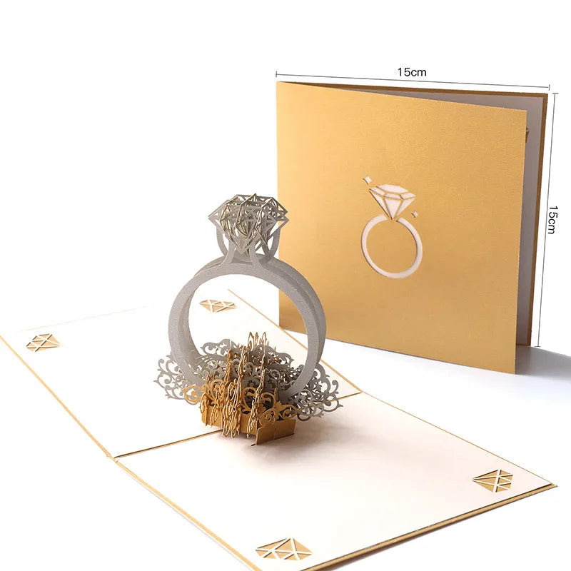 3D Pop Up Flower Greeting Cards Wedding Card Anniversary Thanksgiving Valentines Day Birthday Gift Thank You Card Handmade Cards