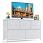 9‑Drawer Tall Bedroom Dresser with Wooden Top & Fabric Bins