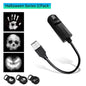 Led Halloween Moon Lamp USB Projector Night Light Christmas Holiday Ornaments for Ceiling Wall Atmosphere Mood Light Adjustable