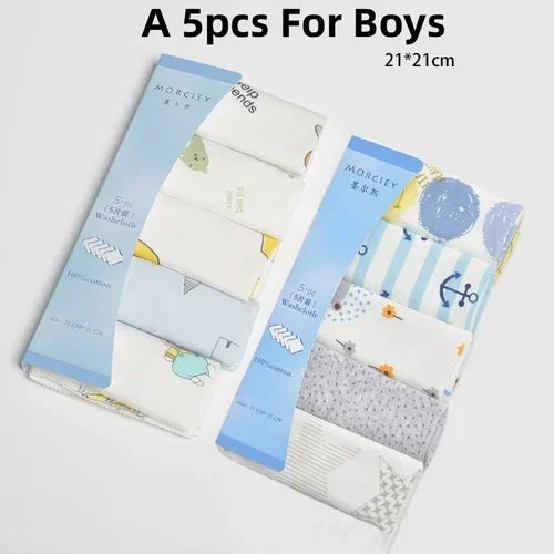 5/8 Pcs/Set Cotton Newborn Baby Towels Saliva Towel Nursing Towel