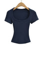 Women’s Square Collar Summer Crop Top