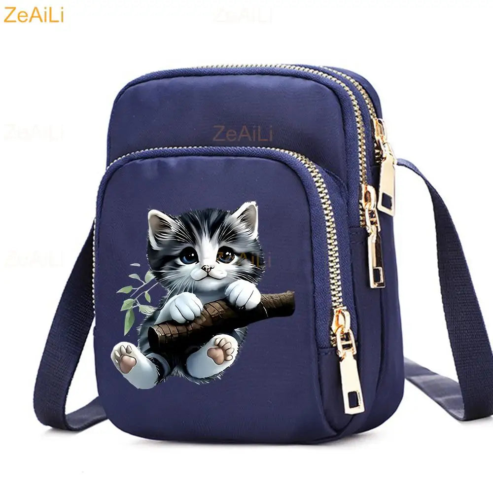 Cat & Dog Faith Quote Crossbody Phone Bag