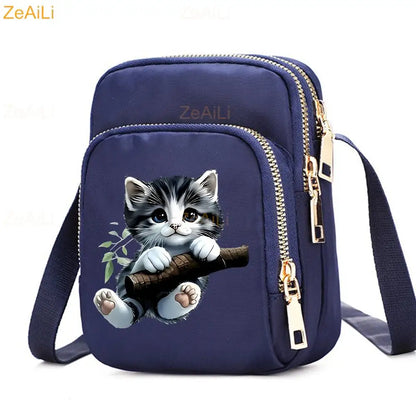 Cat & Dog Faith Quote Crossbody Phone Bag