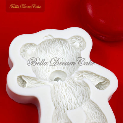 3D Fuzzy Bear Design Silicone Mold Fondant Chocolate Mould DIY Clay Model Cake Decorating Tools Kitchen Accessories Bakeware