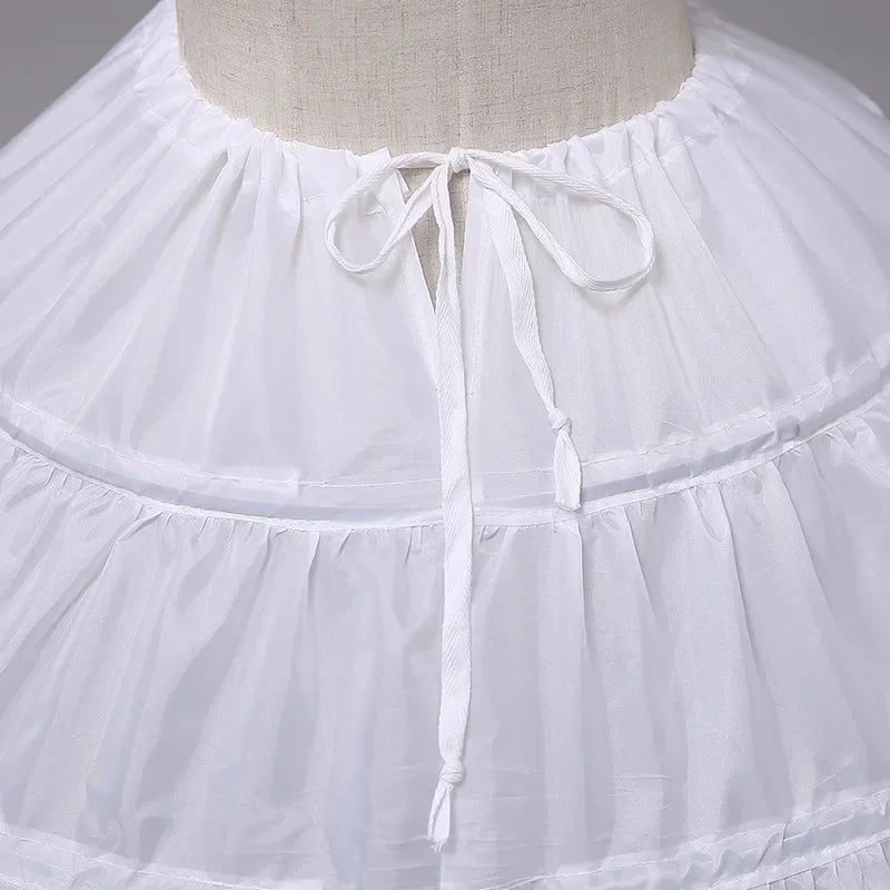 White 6‑Hoop Petticoat (Ball Gown Wedding &amp; Quinceañera Underskirt)
