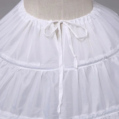 White 6‑Hoop Petticoat (Ball Gown Wedding &amp; Quinceañera Underskirt)
