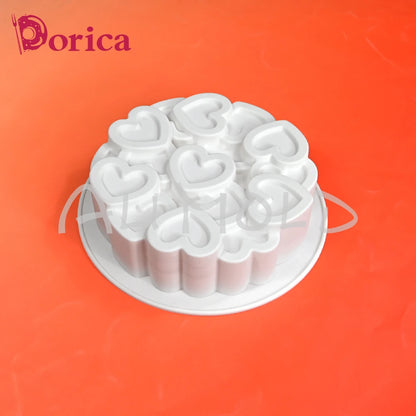Valentines Heart Silicone Molds Pudding Chocolate Mousse Cake Mould Pastry Baking Pan Cake Decorating Tools Bakeware Accessories
