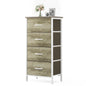 4‑Drawer Fabric Cabinet – Wood Top, Steel Frame