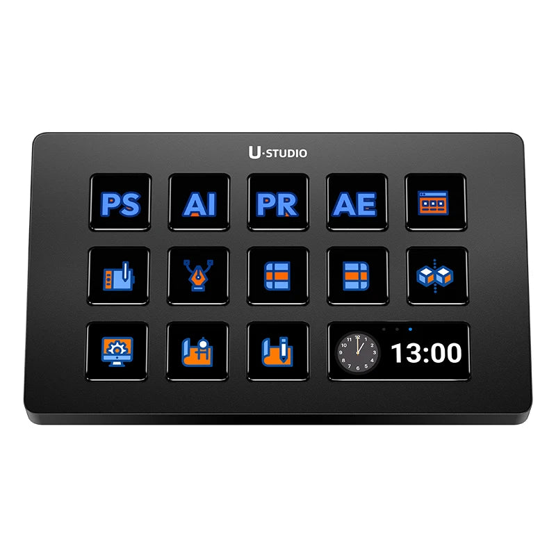 D200 / D200H Stream Deck Controller (14 Custom LCD Keys · OBS · Content Creation · Gaming)