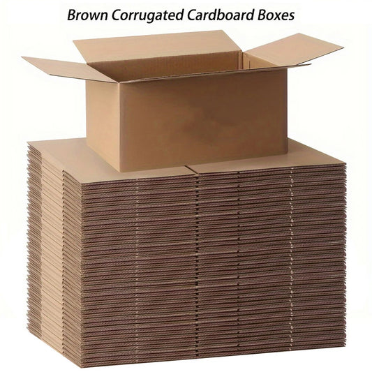 Mailing Shipping Boxes, 7.6x3.94x5.1inches, Brown Corrugated Cardboard Mailer Box With Lids, Single Wall, 32Lb/sq inch,