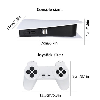 GS5 4K HD 8‑Bit Game Stick (3000 Built‑In Games, Wireless Plug‑and‑Play, Dual Controllers)