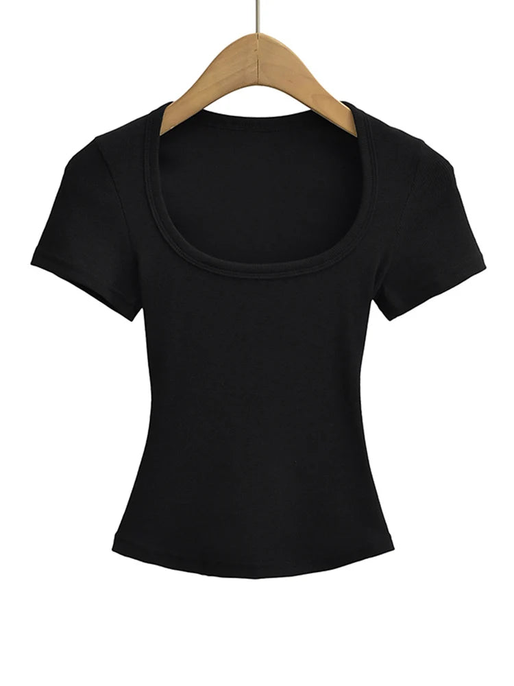 Women’s Square Collar Sexy Summer Crop Top