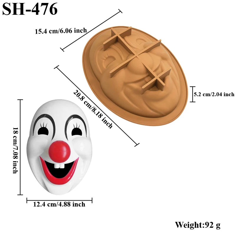 Halloween Mask Design Cake Mold Skull Design Chocolate Mold Halloween Silicone Cake Mould Kitchen Bakeware Dessert Tools