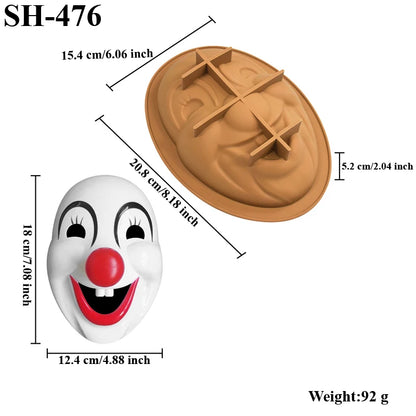 Halloween Mask Design Cake Mold Skull Design Chocolate Mold Halloween Silicone Cake Mould Kitchen Bakeware Dessert Tools