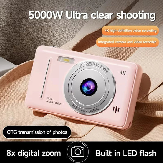 4K 50MP IPS CCD Camera – 2.4" Autofocus Vlogging Cam