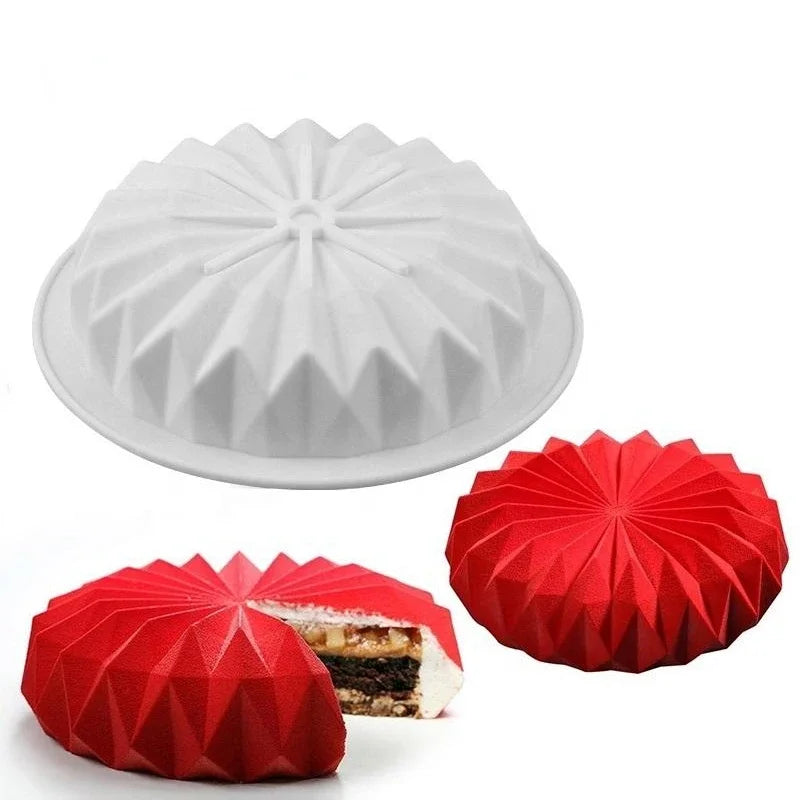 Silicone Mousse Cake Mold  Round Cake Pan Chocolate Biscuit  Reusable Handmade Candy Jelly Pudding Mold Kitchen Baking Tools