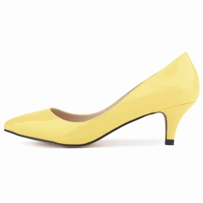 Women Pumps Classic Sexy Pointed Toes 5cm Low Med Kitten High Heels Shoes Spring Brand Design Dress Wedding Shoes Big Size 35-42