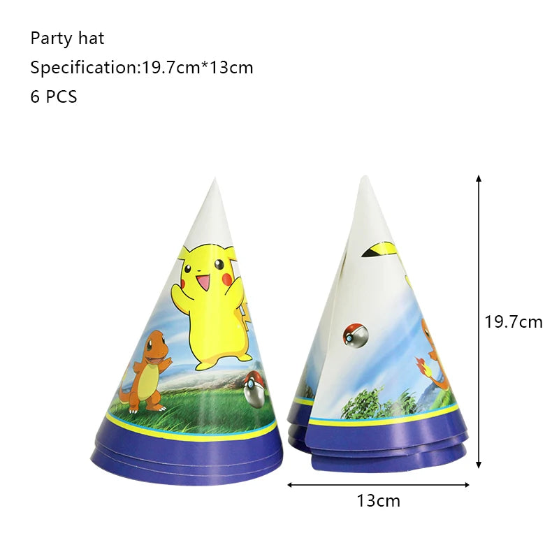 Pikachu Birthday Party Decoration Set (Backdrop · Balloons · Tableware · Kids Party Kit)