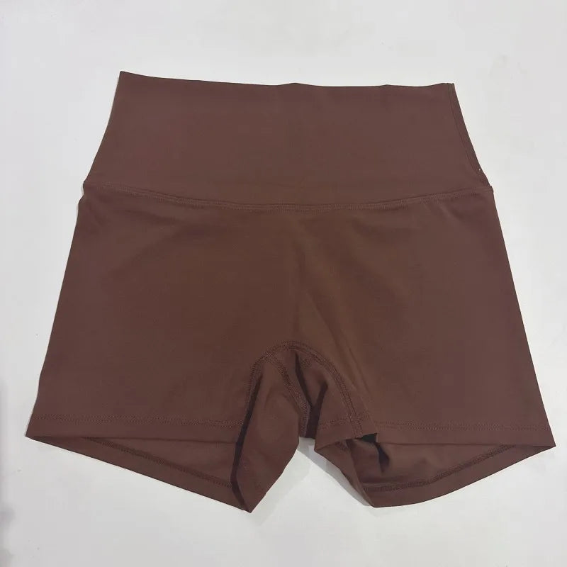 Solid Color High Waist Yoga Ultrashort Leggings Soft Women Gym Athletic Tight Sport Short Compression Comprehensive Training Jog