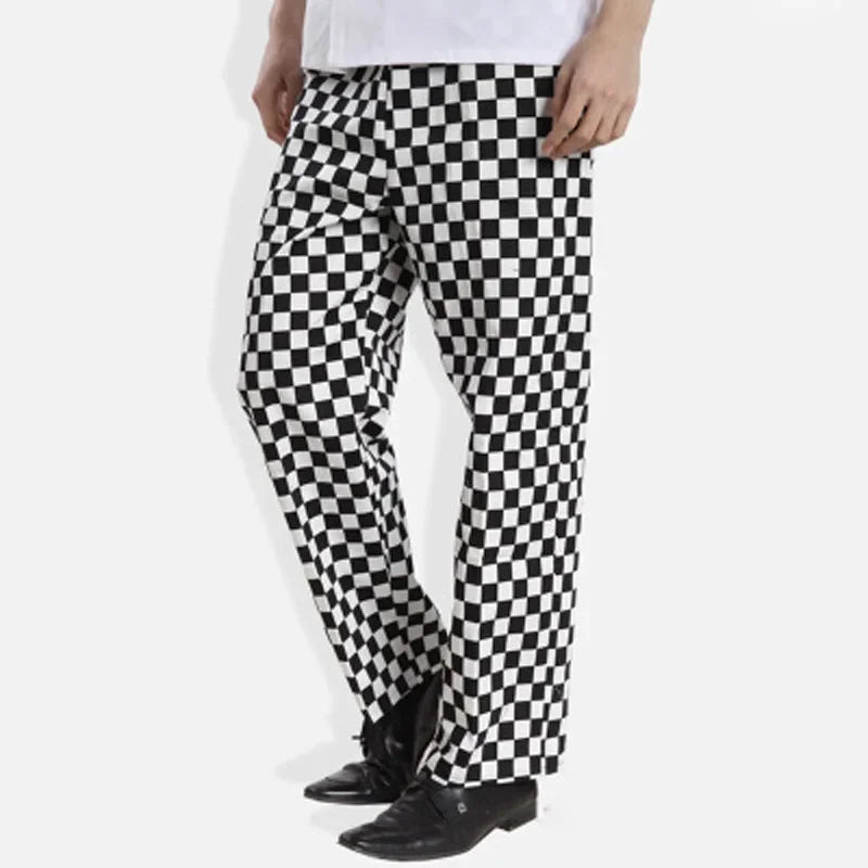Chef Pants for Men Women Black White Stripes Slim Fit Restaurant Waiter Cook  Uniform Kitchen Trousers Elegant Bride & Groom Wedding Cake Topper with Veil 4.3" - Anniversary, Bridal Shower, Engagement Party Decoration