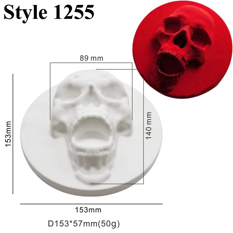 Halloween Mask Design Cake Mold Skull Design Chocolate Mold Halloween Silicone Cake Mould Kitchen Bakeware Dessert Tools