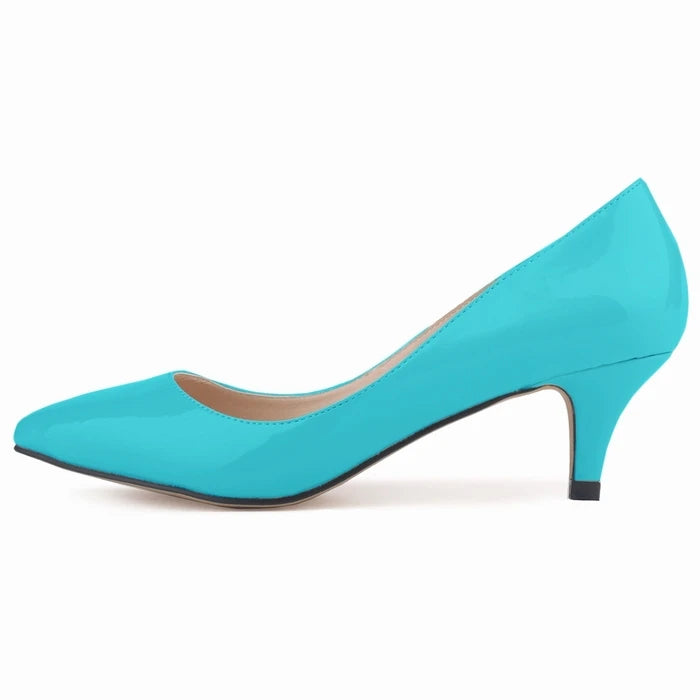 Women Pumps Classic Sexy Pointed Toes 5cm Low Med Kitten High Heels Shoes Spring Brand Design Dress Wedding Shoes Big Size 35-42