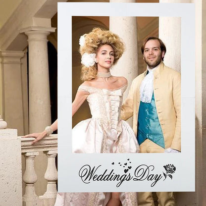 68cm * 48cm Wedding Photo Booth Props Just Married Photobooth Party Backdrop Decoration Bridal Bachelorette Supplies