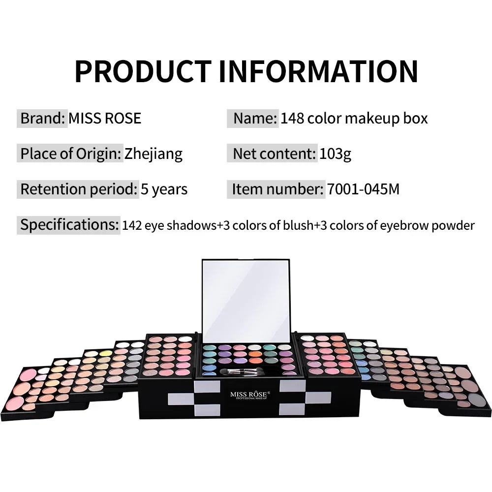 MISS ROSE Full Makeup Kit for Women (All‑in‑One Gift Set)