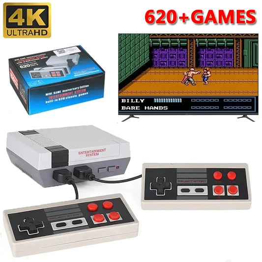 Retro Handheld Family Video Console (620 Built‑In Games, Dual Gamepads, AV Output)