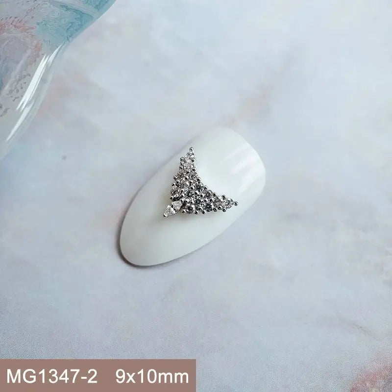 10pcs/lot Luxury No Fading Bow Butterfly Arc Nail Art Parts Zircon Crystal Manicure Nails Accesorios Supplies Decorations Charms