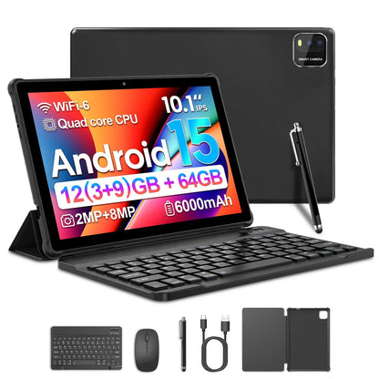 10" Android 15 Tablet (12GB+64GB)