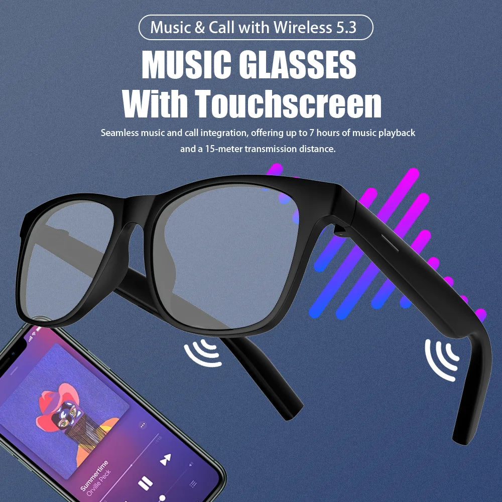 Smart Bluetooth Glasses – Music & Calls, Anti‑Blue Light