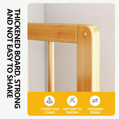 Senmeo Narrow Bamboo Bookshelf with Adjustable Shelves (4–5 Tier)