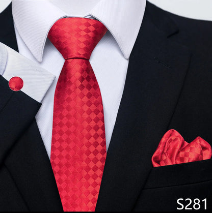 Silk Tie Pocket Squares Necktie Suit Accessories