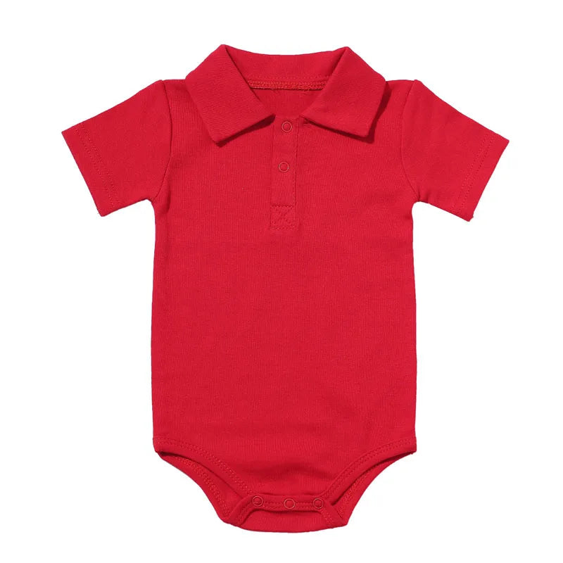 Summer Baby Boy Rompers Turn-down Collar For 0-2Y Toddlers