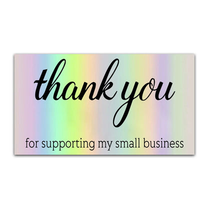 30pcs Thank You Card For Supporting Business Package Decoration "Gorgeous Thanks" Business Card Laser card Handmade With Love