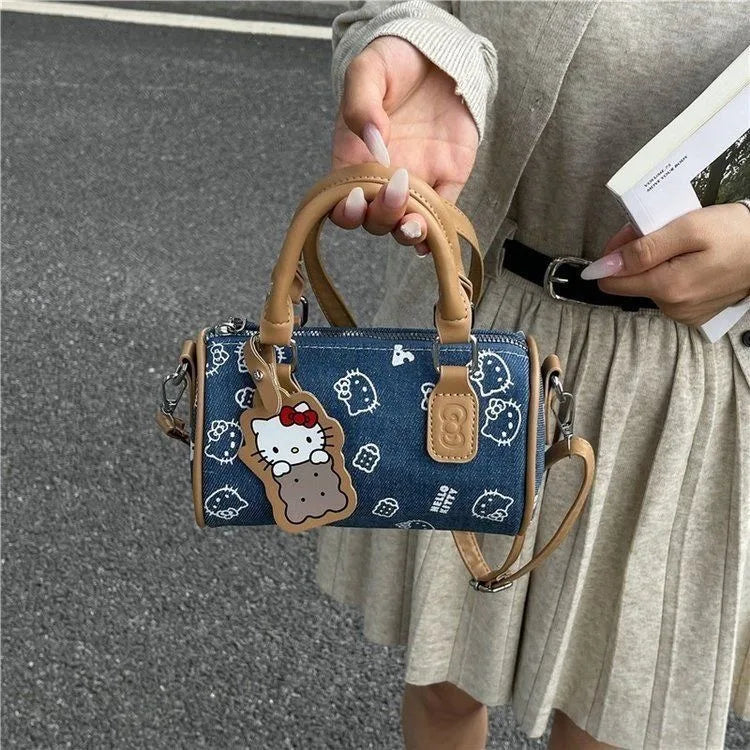 Hello Kitty Cowboy Cylinder Messenger Bag – Cute Portable