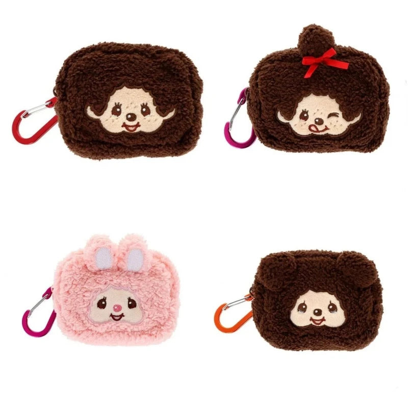 Monchhichi Plush Coin Purse Keychain