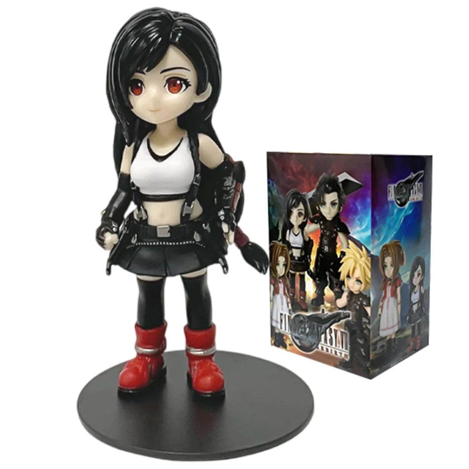 1–12cm Anime Figure Set – Cloud, Tifa, Aerith & Zack PVC Collectible Desktop Display
