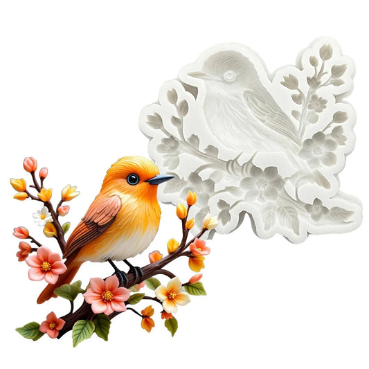 Bird Flower Silicone Sugarcraft Mold Chocolate Cupcake Baking Fondant Cake Decorating Tools