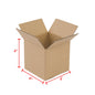 Bulk Corrugated Paper Boxes – 100 Count, Yellow – 8×6×4", 4×4×4", 6×4×2"