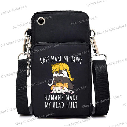“Just A Girl Who Loves Cats” Mini Phone Crossbody Bag