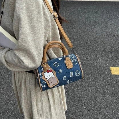 Hello Kitty Cowboy Cylinder Messenger Bag – Cute Portable
