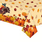 Fall Thanksgiving Rectangular Tablecloths Hello Autumn Pumpkin Maple Leaf Pattern Table Covers Reusable Party Dining Table Decor