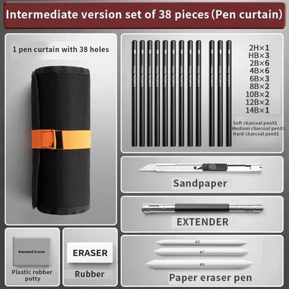 Sketching Pen/ Pencil /Brush Drawing Art  Set Box