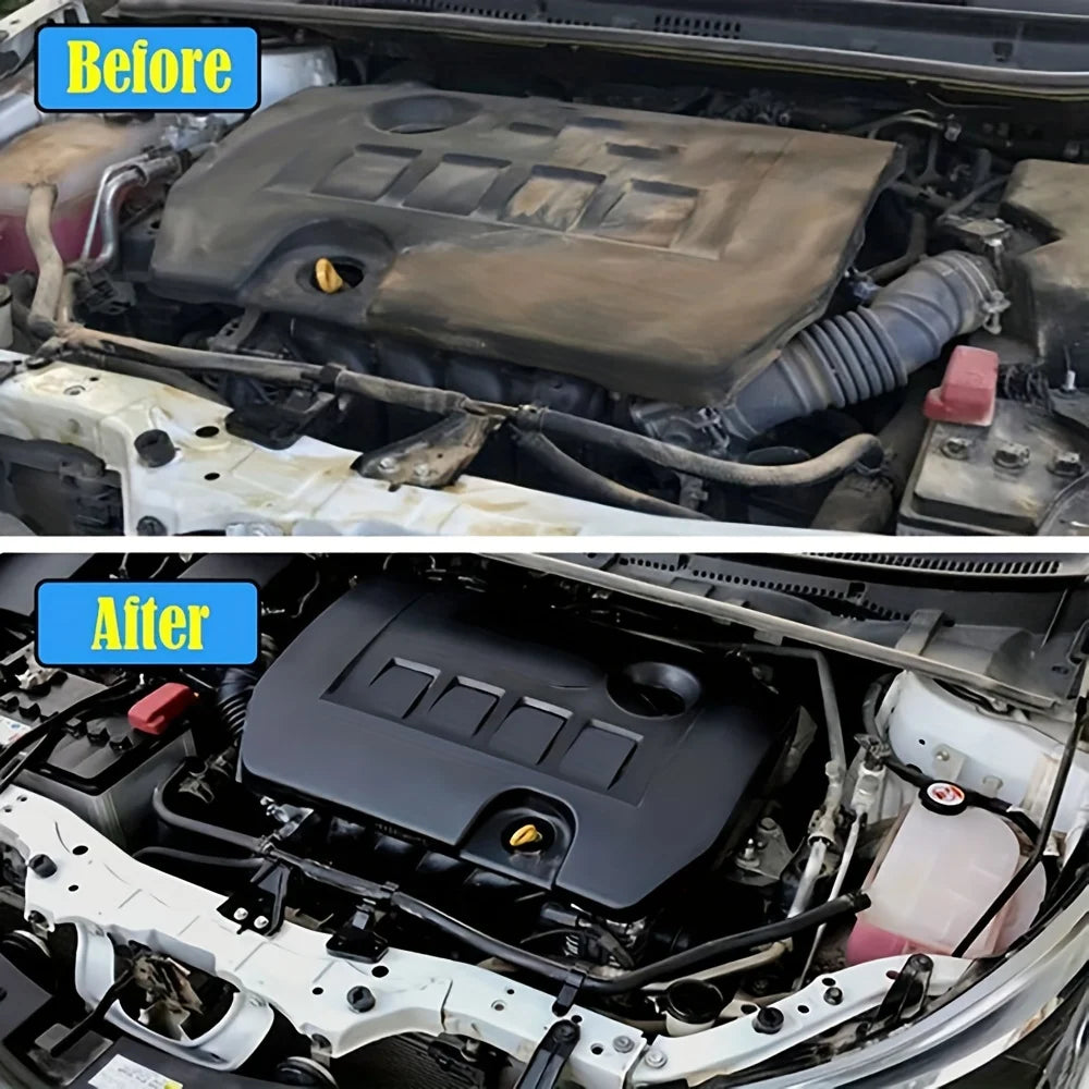 Engine Cleaner, Engine Shine Protector, Detailer, Decontaminant, Deep Degreasing, Compartment Heavy Oil Dust Car Cleaning Tools.