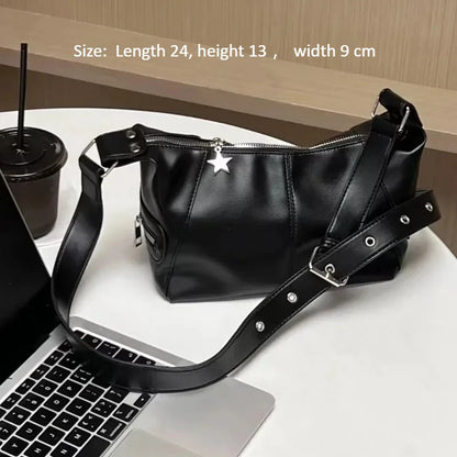 Richme Punk Bolso Mujer Fashion 2025 Trend New Design Chains Crossbody Shoulder Bags Harajuku Y2k PU Individuality Ladies Bags