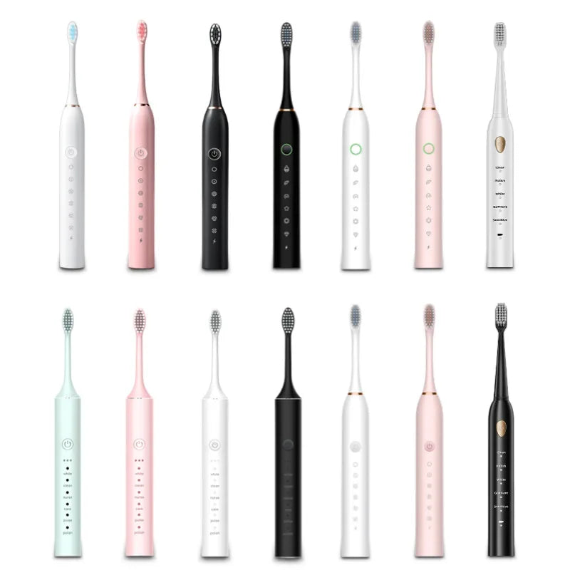 Rechargeable Electric Toothbrush Set – Adult Soft Brush, Portable & Waterproof